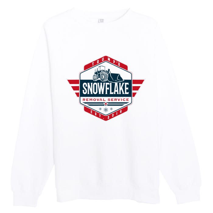 TrumpS Snowflake Removal Service Funny Donald Trump 2024 Premium Crewneck Sweatshirt