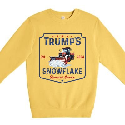 TrumpS Snowflake Removal Service Funny Trump Christmas 2024 Premium Crewneck Sweatshirt