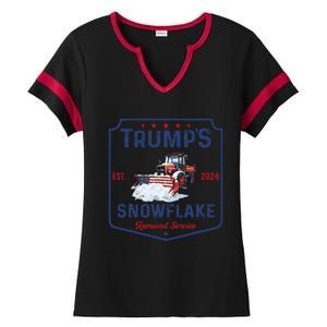 TrumpS Snowflake Removal Service Funny Trump Christmas 2024 Ladies Halftime Notch Neck Tee