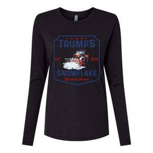 TrumpS Snowflake Removal Service Funny Trump Christmas 2024 Womens Cotton Relaxed Long Sleeve T-Shirt