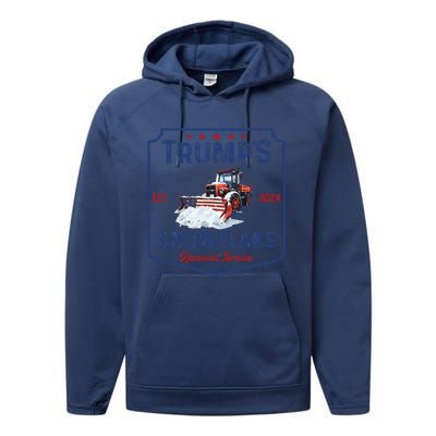 TrumpS Snowflake Removal Service Funny Trump Christmas 2024 Performance Fleece Hoodie