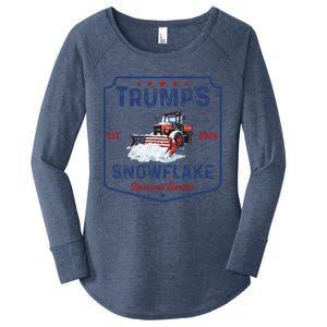 TrumpS Snowflake Removal Service Funny Trump Christmas 2024 Women's Perfect Tri Tunic Long Sleeve Shirt