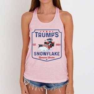 TrumpS Snowflake Removal Service Funny Trump Christmas 2024 Women's Knotted Racerback Tank