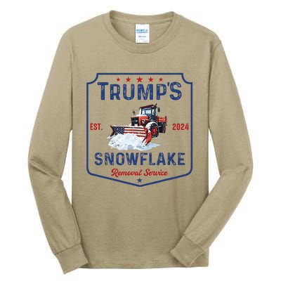 TrumpS Snowflake Removal Service Funny Trump Christmas 2024 Tall Long Sleeve T-Shirt