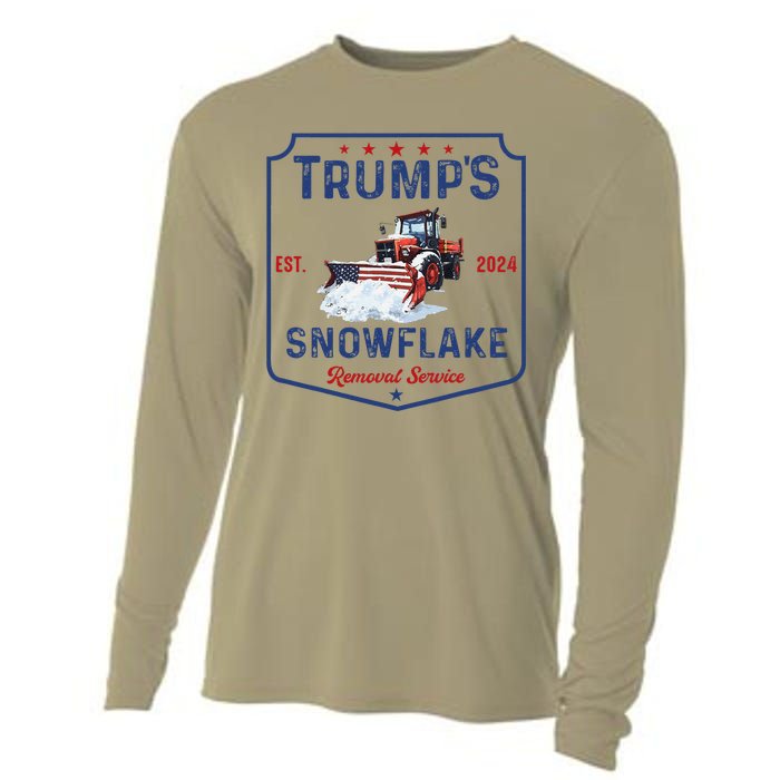 TrumpS Snowflake Removal Service Funny Trump Christmas 2024 Cooling Performance Long Sleeve Crew