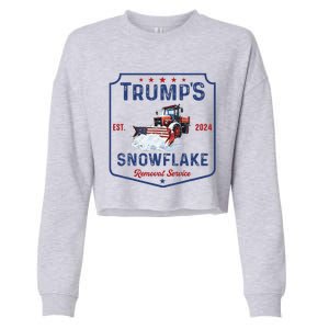 TrumpS Snowflake Removal Service Funny Trump Christmas 2024 Cropped Pullover Crew