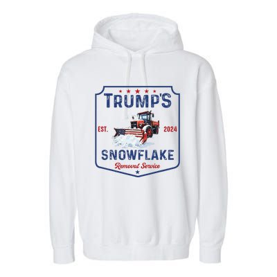 TrumpS Snowflake Removal Service Funny Trump Christmas 2024 Garment-Dyed Fleece Hoodie