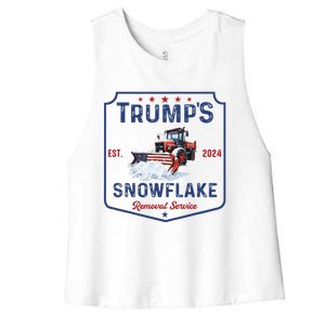 TrumpS Snowflake Removal Service Funny Trump Christmas 2024 Women's Racerback Cropped Tank