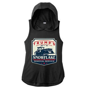 TrumpS Snowflake Rmoval Service Funny Donald Trump 2024 Ladies PosiCharge Tri-Blend Wicking Draft Hoodie Tank