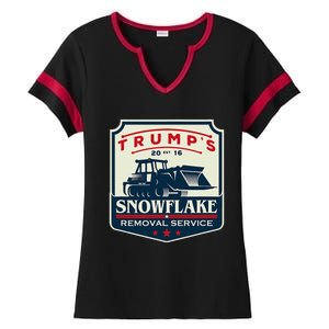 TrumpS Snowflake Rmoval Service Funny Donald Trump 2024 Ladies Halftime Notch Neck Tee