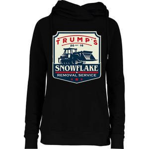 TrumpS Snowflake Rmoval Service Funny Donald Trump 2024 Womens Funnel Neck Pullover Hood