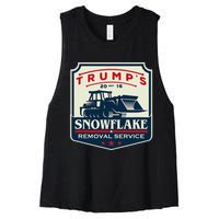 TrumpS Snowflake Rmoval Service Funny Donald Trump 2024 Women's Racerback Cropped Tank