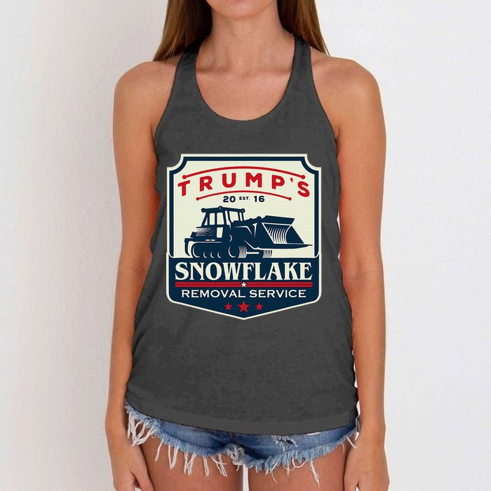 TrumpS Snowflake Rmoval Service Funny Donald Trump 2024 Women's Knotted Racerback Tank