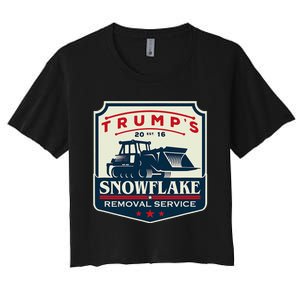 TrumpS Snowflake Rmoval Service Funny Donald Trump 2024 Women's Crop Top Tee