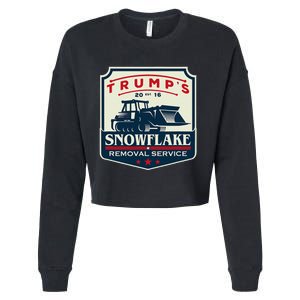 TrumpS Snowflake Rmoval Service Funny Donald Trump 2024 Cropped Pullover Crew