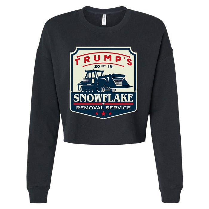 TrumpS Snowflake Rmoval Service Funny Donald Trump 2024 Cropped Pullover Crew