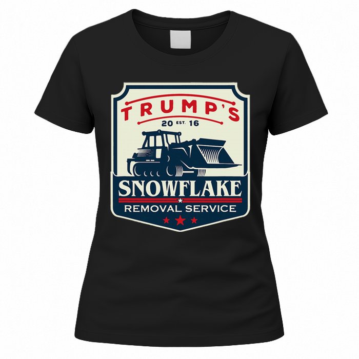 TrumpS Snowflake Rmoval Service Funny Donald Trump 2024 Women's T-Shirt