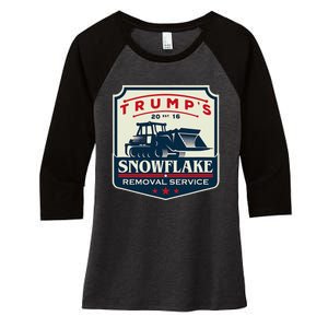 TrumpS Snowflake Rmoval Service Funny Donald Trump 2024 Women's Tri-Blend 3/4-Sleeve Raglan Shirt