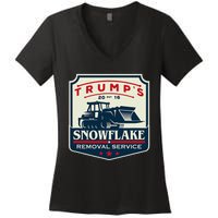 TrumpS Snowflake Rmoval Service Funny Donald Trump 2024 Women's V-Neck T-Shirt