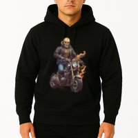 Trendy Skeleton Riding A Motorbike Hoodie