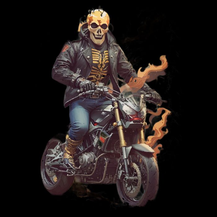 Trendy Skeleton Riding A Motorbike Hoodie