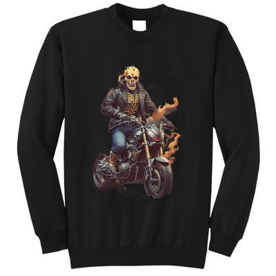Trendy Skeleton Riding A Motorbike Sweatshirt