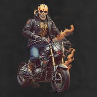 Trendy Skeleton Riding A Motorbike Trucker Hat