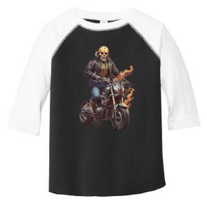 Trendy Skeleton Riding A Motorbike Toddler Fine Jersey T-Shirt