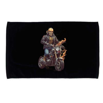 Trendy Skeleton Riding A Motorbike Microfiber Hand Towel