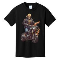 Trendy Skeleton Riding A Motorbike Kids T-Shirt