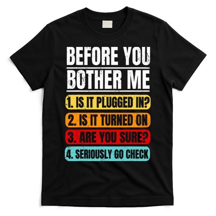 Tech Support Retro Vintage Help Desk IT Call Center T-Shirt