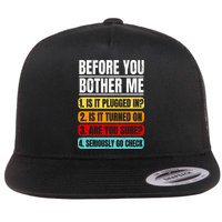 Tech Support Retro Vintage Help Desk IT Call Center Flat Bill Trucker Hat