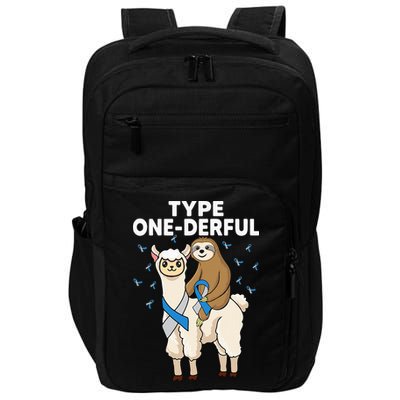 T1D sloth riding llama Type one derful Diabetes Awareness Impact Tech Backpack