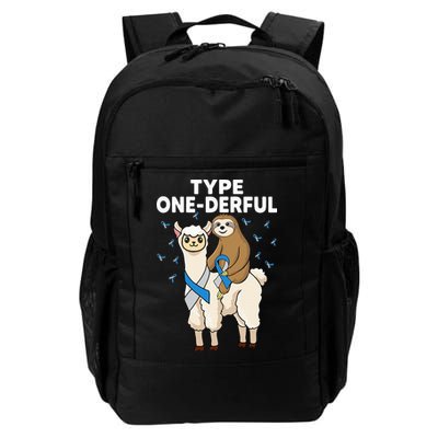 T1D sloth riding llama Type one derful Diabetes Awareness Backpack