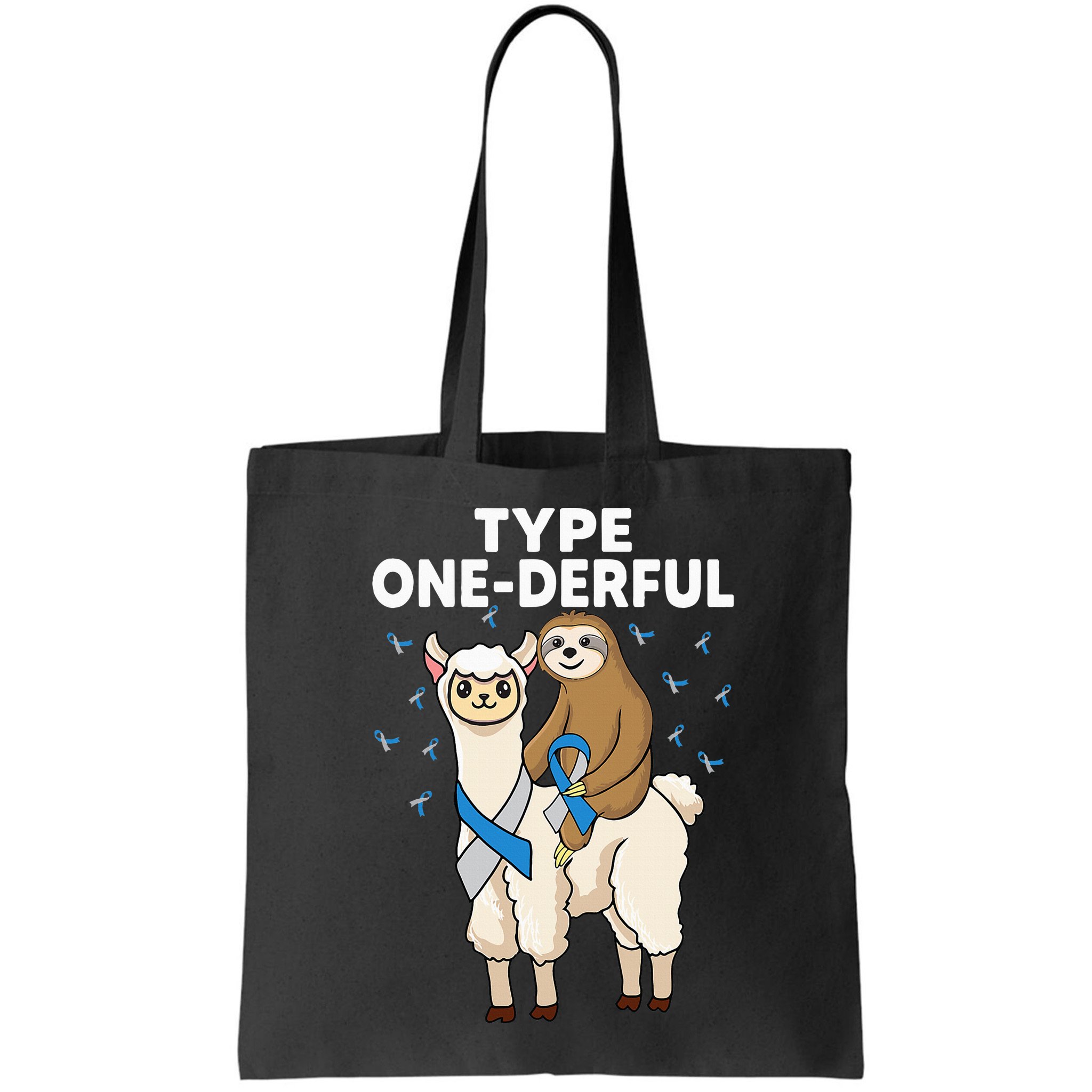 T1D sloth riding llama Type one derful Diabetes Awareness Bag