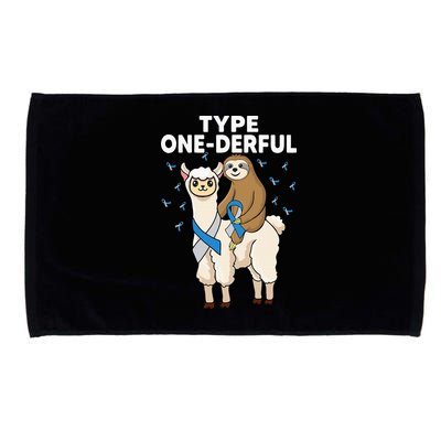 T1D sloth riding llama Type one derful Diabetes Awareness Microfiber Hand Towel