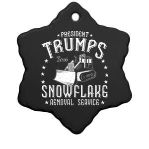 TrumpS Snowflake Removal Service Funny Donald Trump Ceramic Star Ornament