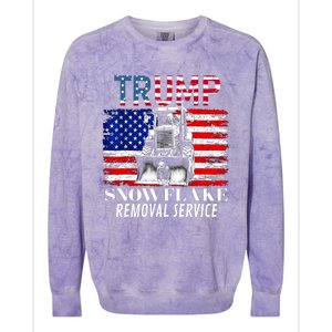 TrumpS Snowflake Removal Service Funny Donald Trump 2024 Colorblast Crewneck Sweatshirt