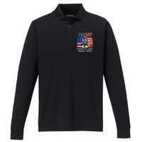 TrumpS Snowflake Removal Service Funny Donald Trump 2024 Performance Long Sleeve Polo