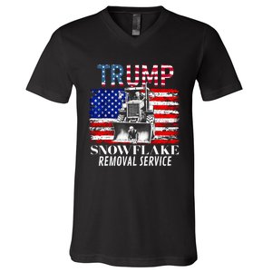 TrumpS Snowflake Removal Service Funny Donald Trump 2024 V-Neck T-Shirt