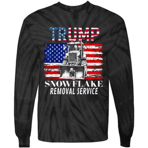 TrumpS Snowflake Removal Service Funny Donald Trump 2024 Tie-Dye Long Sleeve Shirt