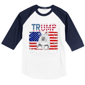 TrumpS Snowflake Removal Service Funny Donald Trump 2024 Baseball Sleeve Shirt