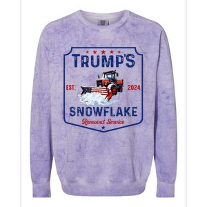 TrumpS Snowflake Removal Service Funny Trump 2024 Colorblast Crewneck Sweatshirt