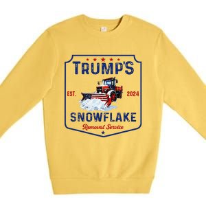 TrumpS Snowflake Removal Service Funny Trump 2024 Premium Crewneck Sweatshirt