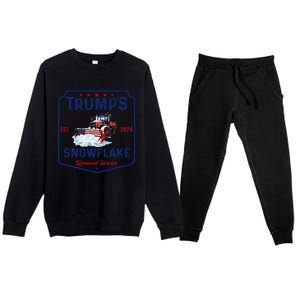 TrumpS Snowflake Removal Service Funny Trump 2024 Premium Crewneck Sweatsuit Set