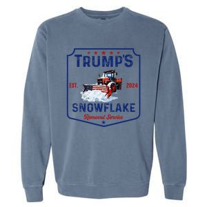 TrumpS Snowflake Removal Service Funny Trump 2024 Garment-Dyed Sweatshirt