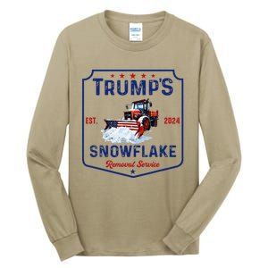 TrumpS Snowflake Removal Service Funny Trump 2024 Tall Long Sleeve T-Shirt