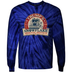 TrumpS Snowflake Removal Service Funny Trump 2024 Tie-Dye Long Sleeve Shirt