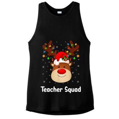 Teacher Squad Reindeer Ladies PosiCharge Tri-Blend Wicking Tank