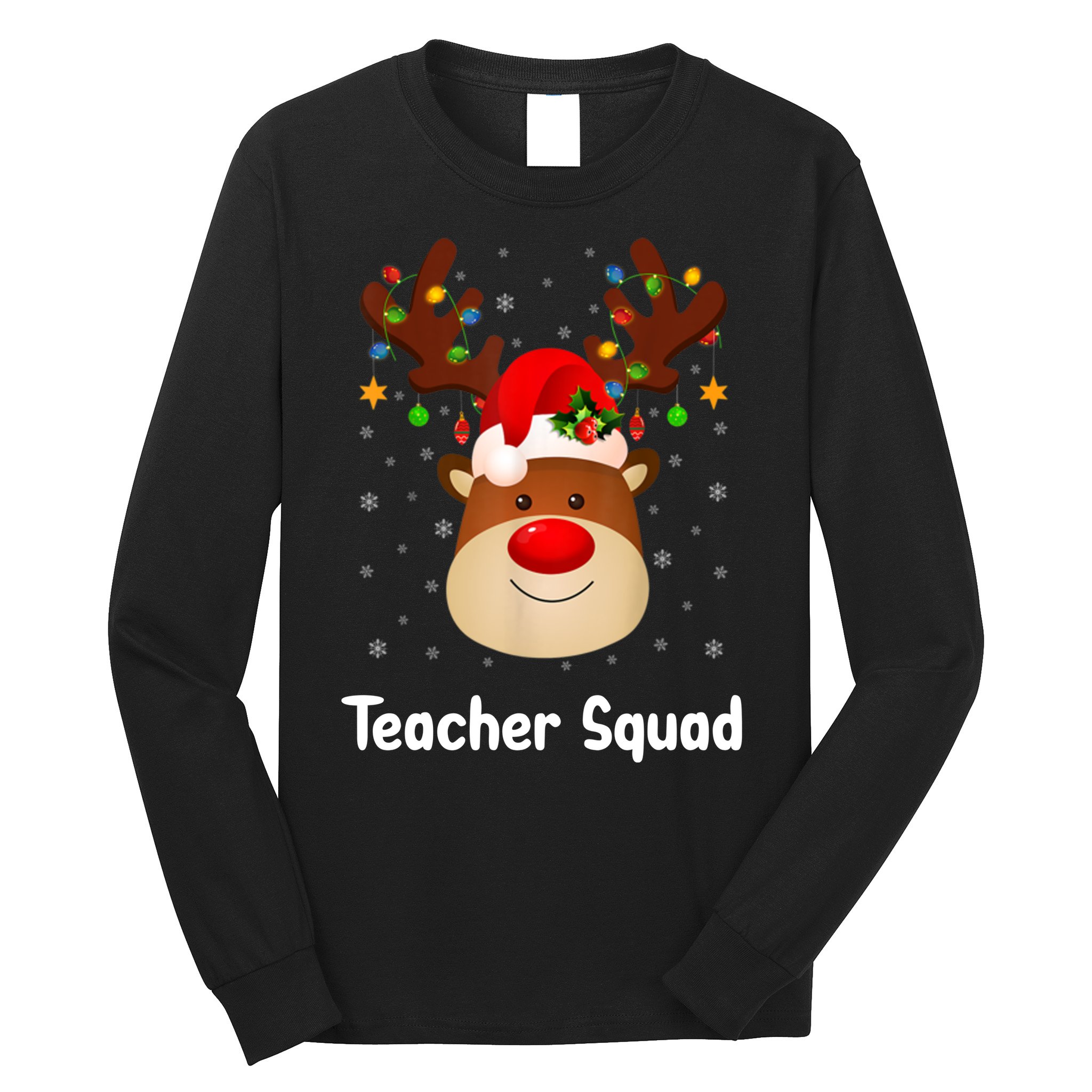Teacher Squad Reindeer Long Sleeve Shirt